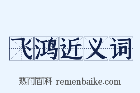 飞鸿近义词是什么意思的图片